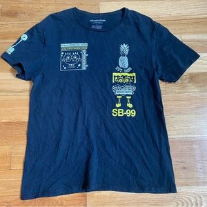 Mens Spongebob Tee Size Large Black